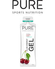 Pure Fluid Energy Gel Cherry With 30mg Caffeine 50g Box of 18