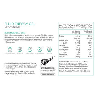 Pure Fluid Energy Gel Orange 50g Box of 18