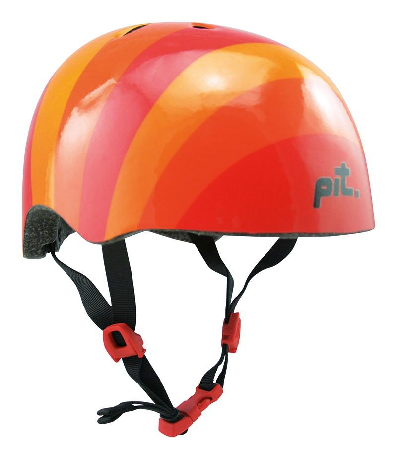 Pit Stripes Kids Helmet- Orange