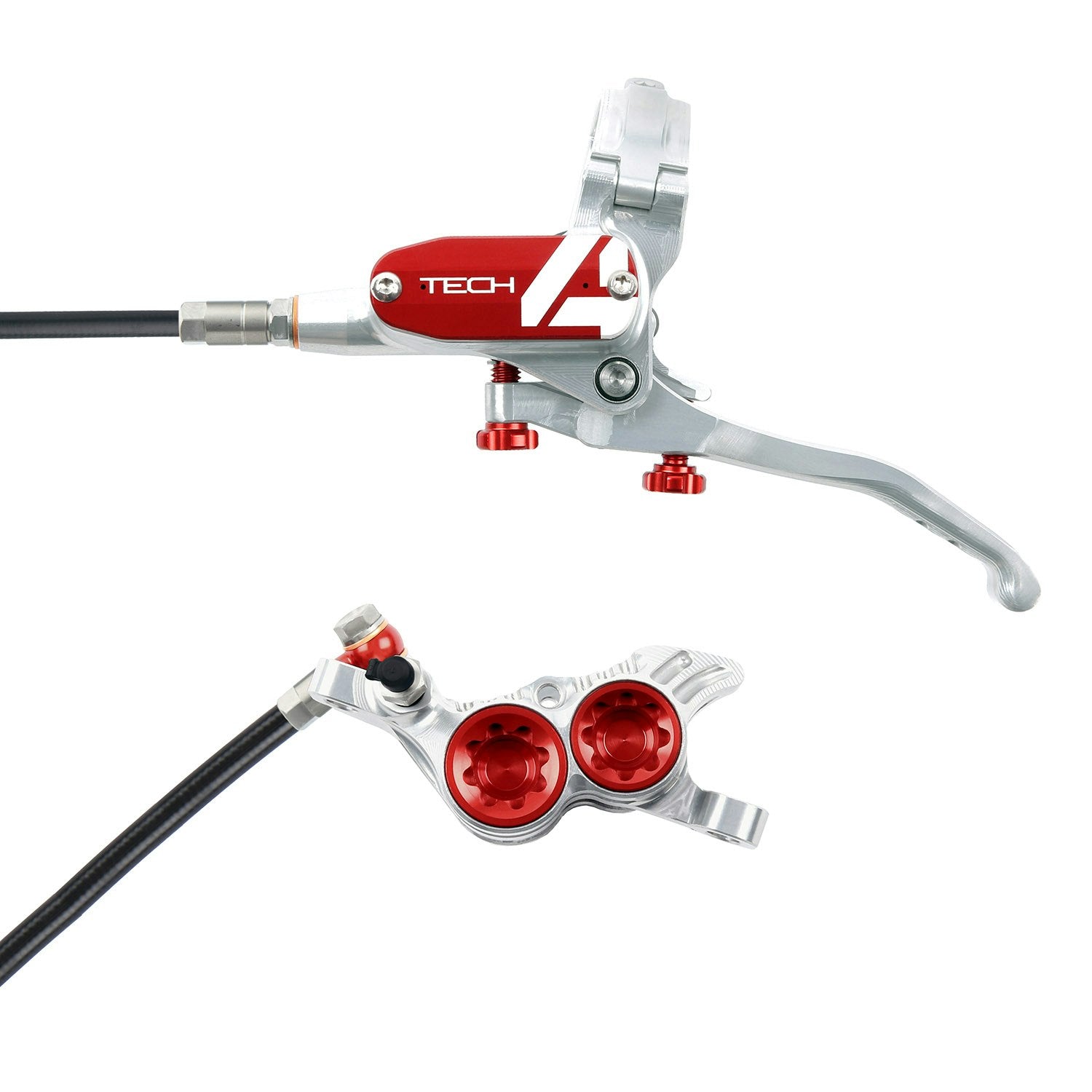 Hope Tech4 V4 Brake Rear Black Cable - Silver/Red