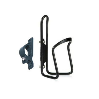 QBP Alloy Bike Bottle Cage With 22.2mm Handlebar Mount - Matt Black