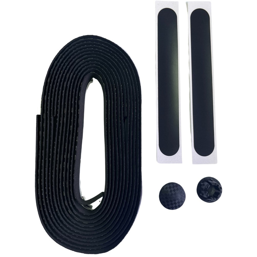 QBP Stealth PU Handlebar Tape Silicone Honeycomb Grip - Black