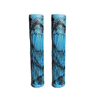 QBP Scooter Grips Super Soft Rubber 162mm - Black/Blue