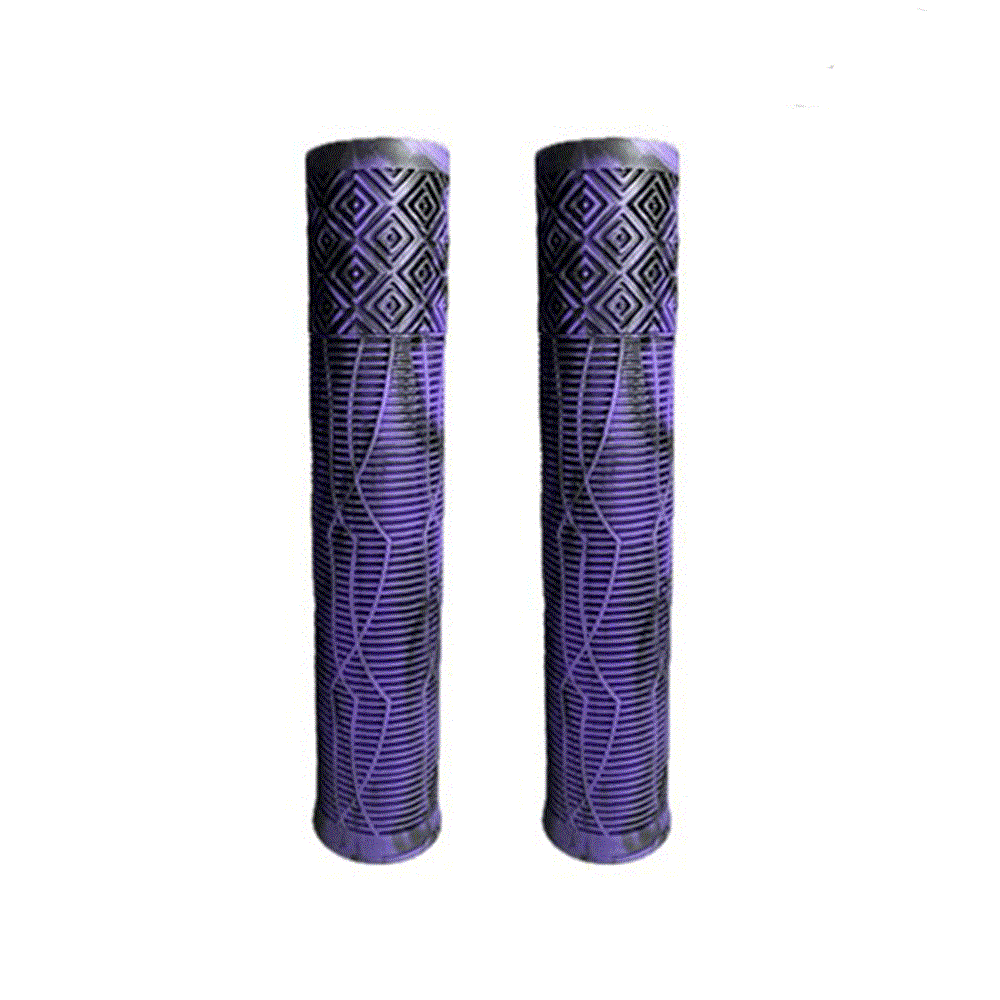 QBP Scooter Grips Super Soft Rubber 162mm - Purple/Black