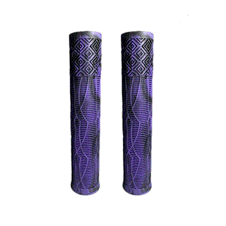 QBP Scooter Grips Super Soft Rubber 162mm - Purple/Black