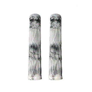 QBP Scooter Grips Super Soft Rubber 162mm - White/Black