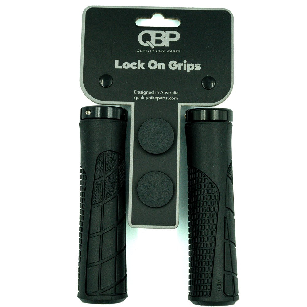 QBP MTB Lock-On Bike Grips 130mm - Black