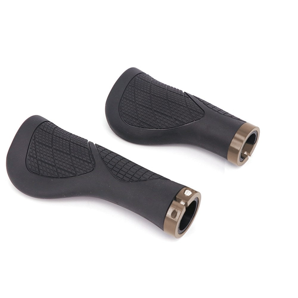 QBP Lock-On Ergonomic Bike Grips 140mm/95mm - Black