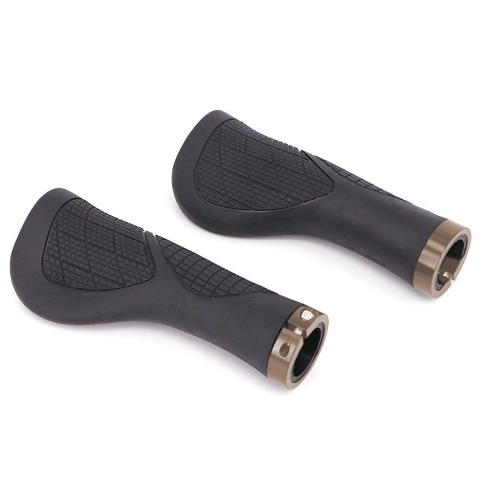 QBP Lock-On Ergonomic Bike Grips 140mm - Black