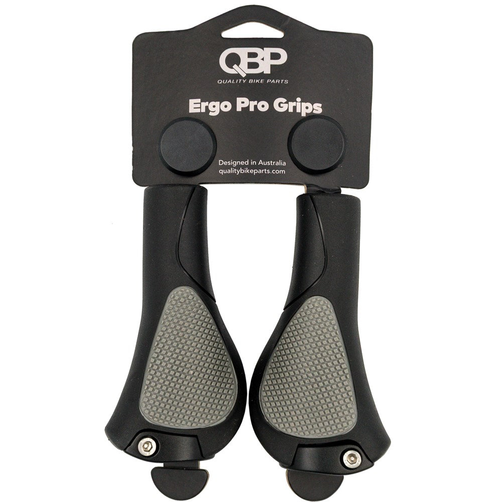 QBP Ergo Pro Lock-On Bike Grips 127mm - Black