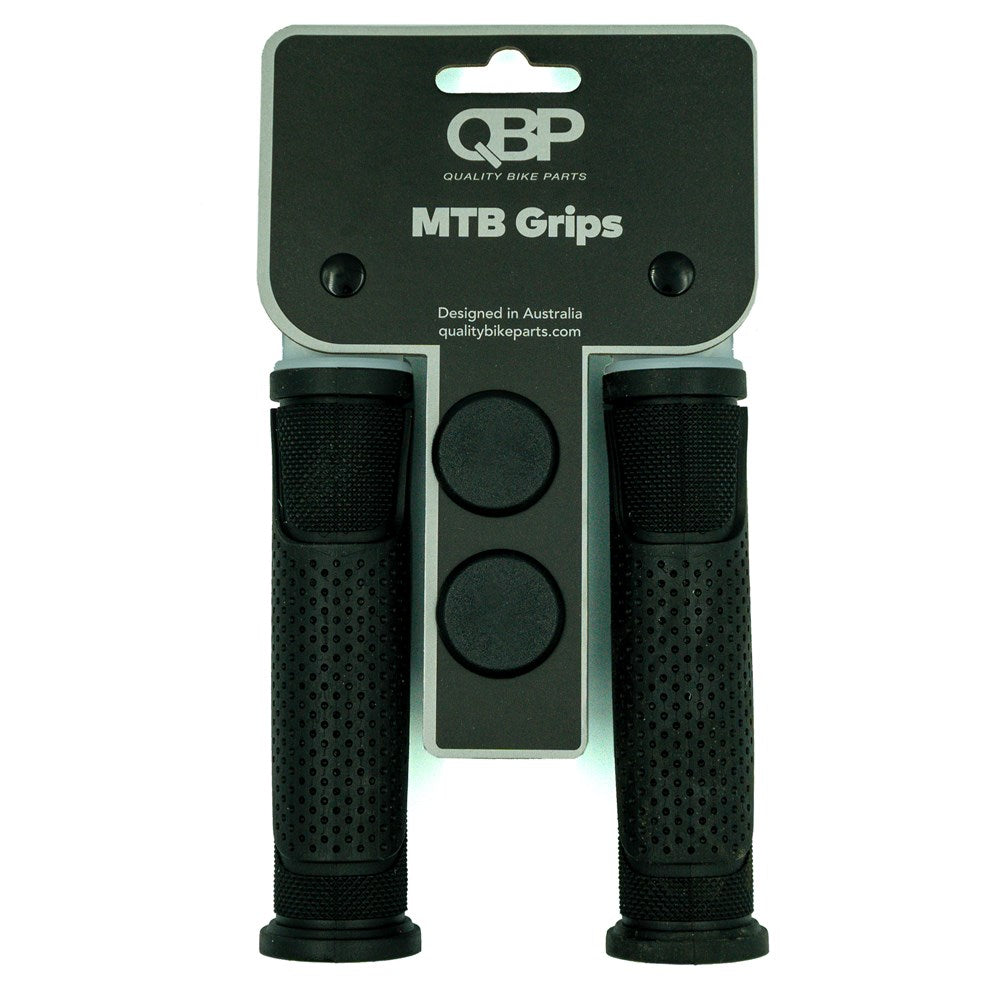 QBP MTB File Texture Grips 130mm – Black