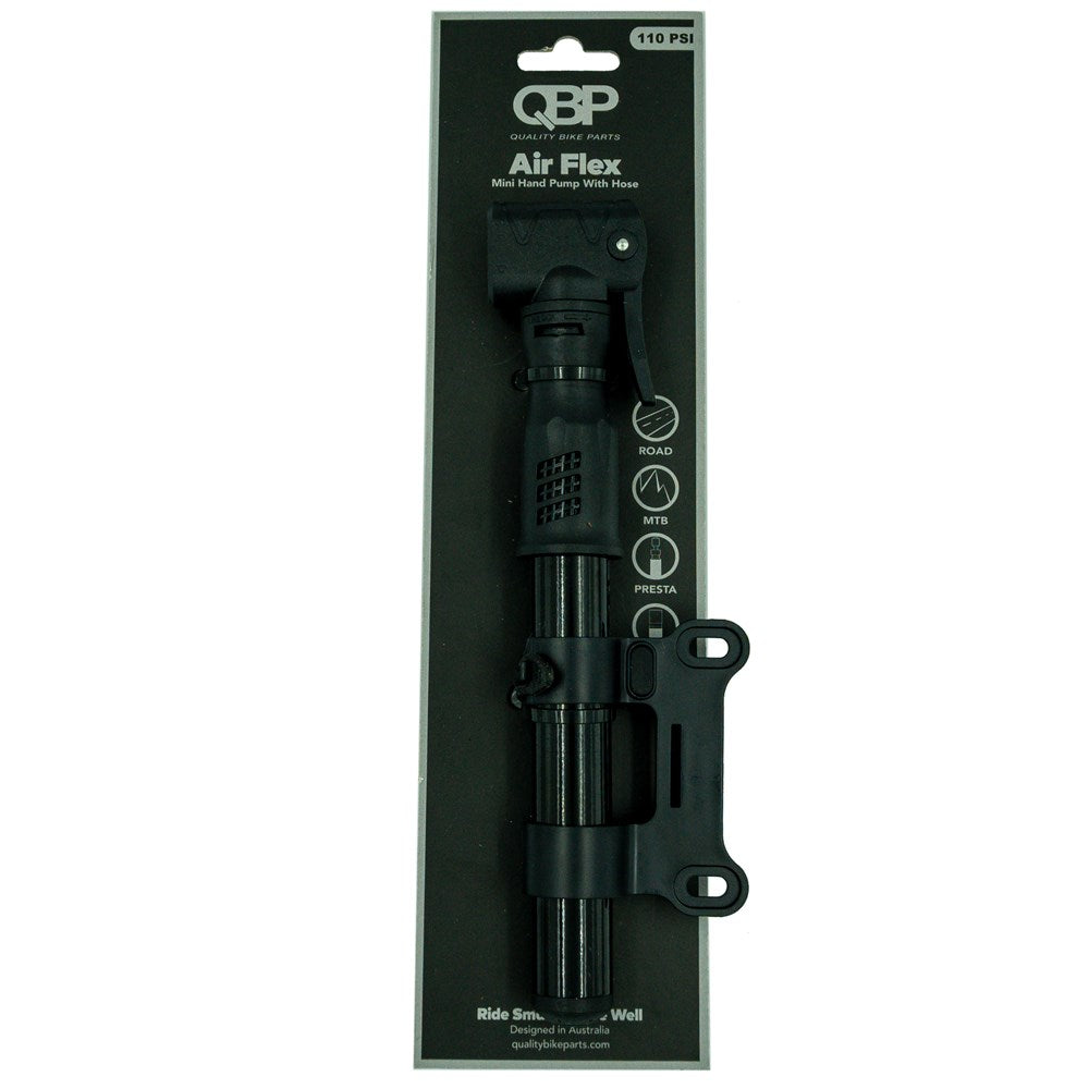 QBP Air Flex Hand Pump Mini Telescopic With Extendable Hose 110 PSI