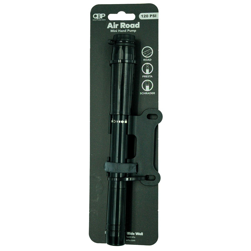 QBP Air Road Hand Pump Aluminium Barrel with Extractable Hose 120 PSI