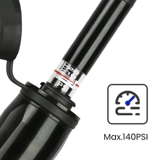 QBP Air Road Hand Pump Aluminium Barrel with Extractable Hose 120 PSI