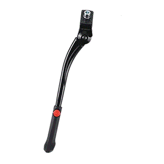 QBP Centre Mount Push Button Adjustable Kickstand Large Foot 24–29 Inch - Black