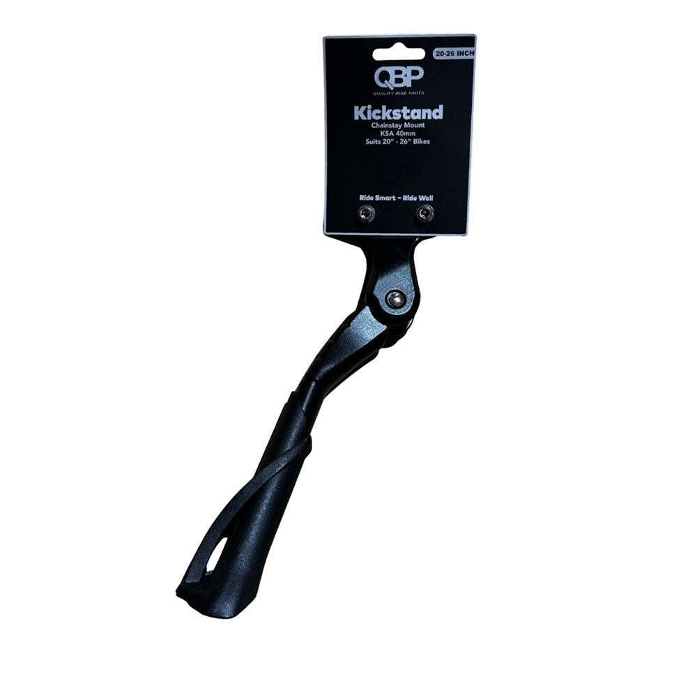 QBP Rear Chainstay Kickstand KSA 40mm 20–26 Inch - Black