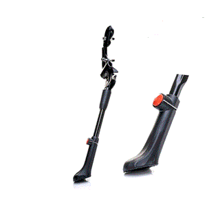 QBP Rear Chainstay Kickstand Disc Brake 24–28 Inch With Adjustable Push Button XL Base - Black