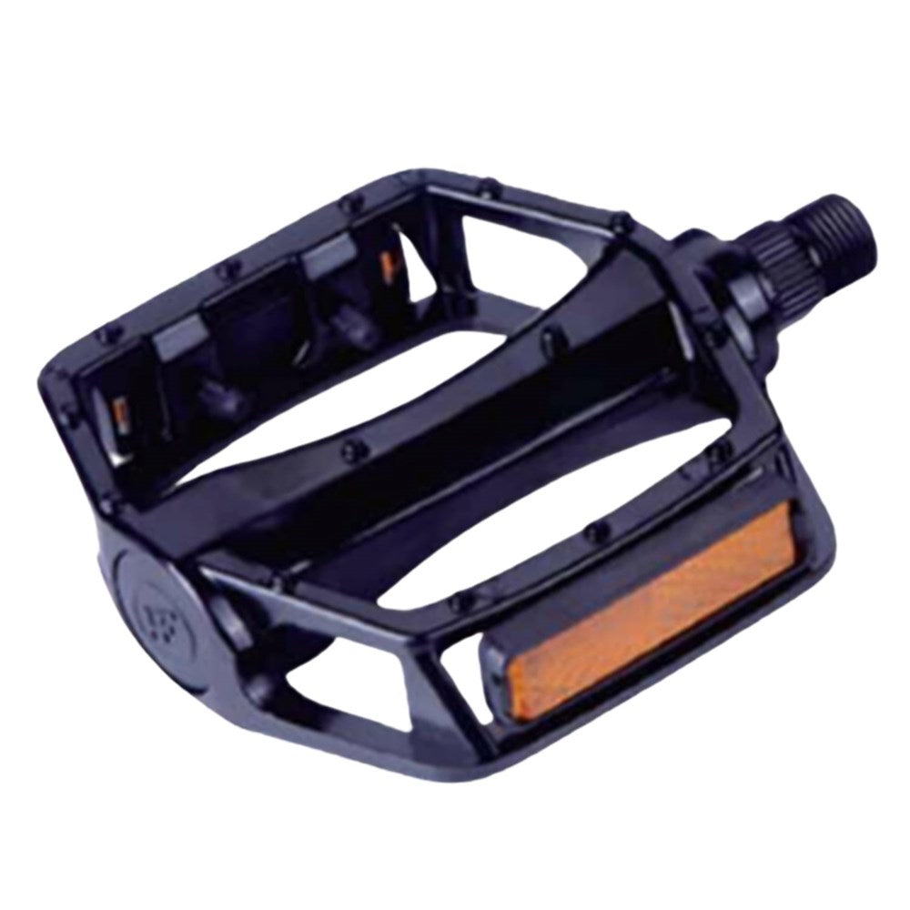 QBP Alloy Pedals 1/2 x 1/8 – Large Platform Ball Bearing - Black