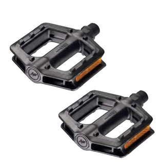 QBP Nylon Plastic Pedals 1/2 x 1/8 Ball Bearing - Black