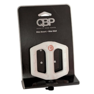 QBP Nylon Plastic Pedal 1/2 x 1/8 Ball Bearing - White