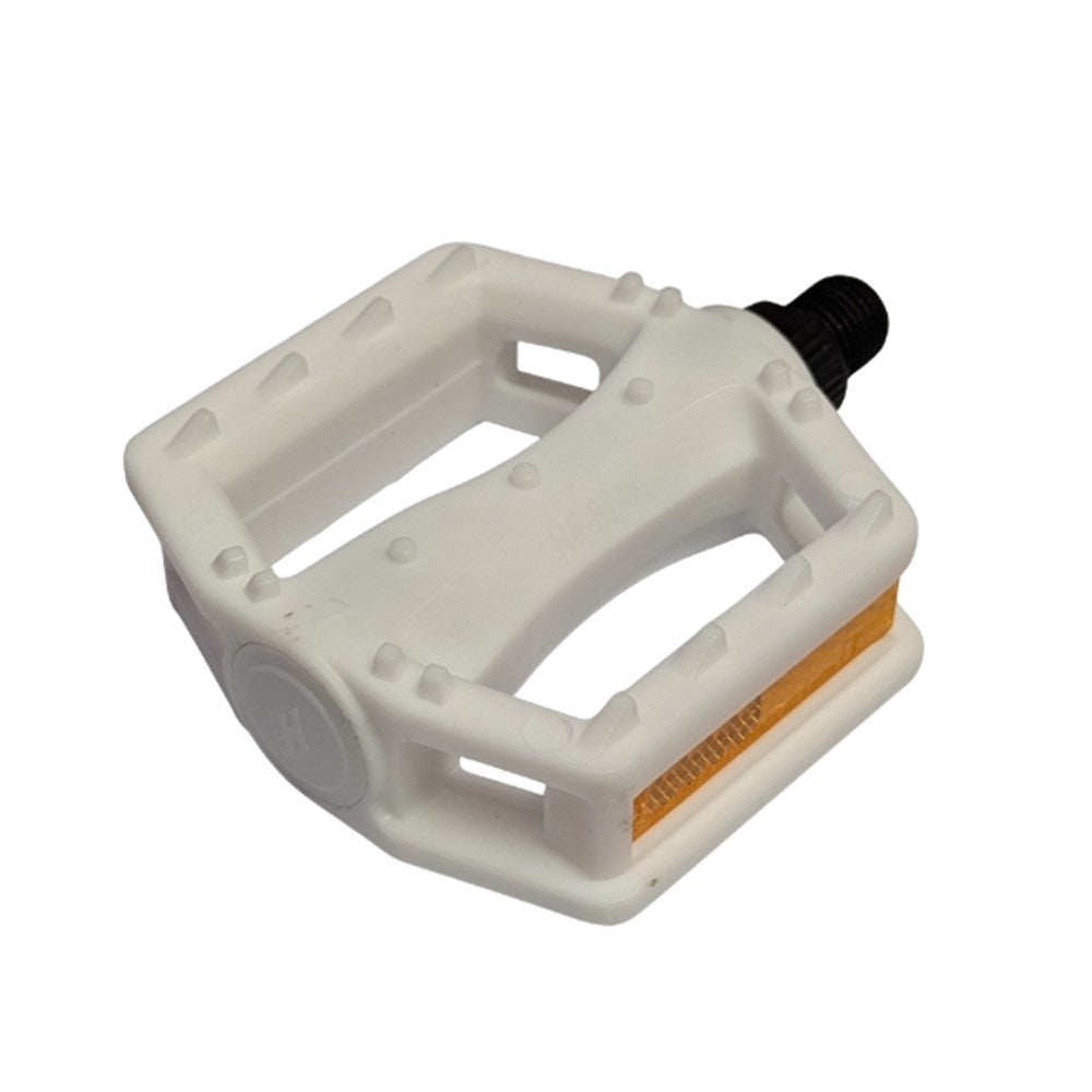 QBP PP Plastic Pedal 1/2 x 1/8 – Ball Bearing - White