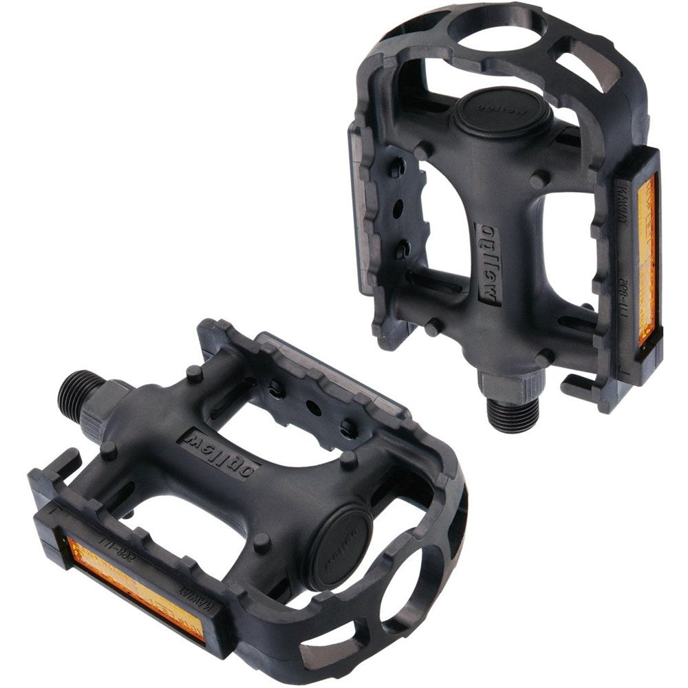 KWT MTB Plastic Pedals 9/16 DU Bearing - Black