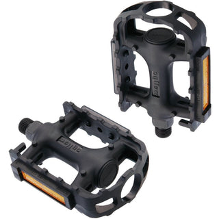 QBP MTB Plastic Pedals 9/16 Ball Bearing - Black