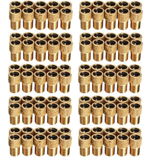 QBP Presta Valve Brass Adaptor 100 Pack