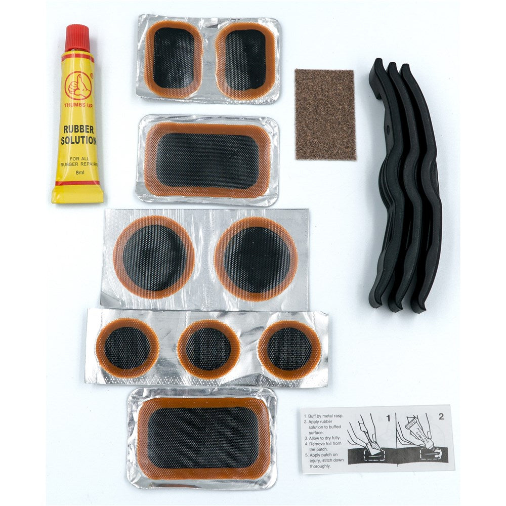 QBP Bike Patch Kit with Tyre Levers Tube Repair Set