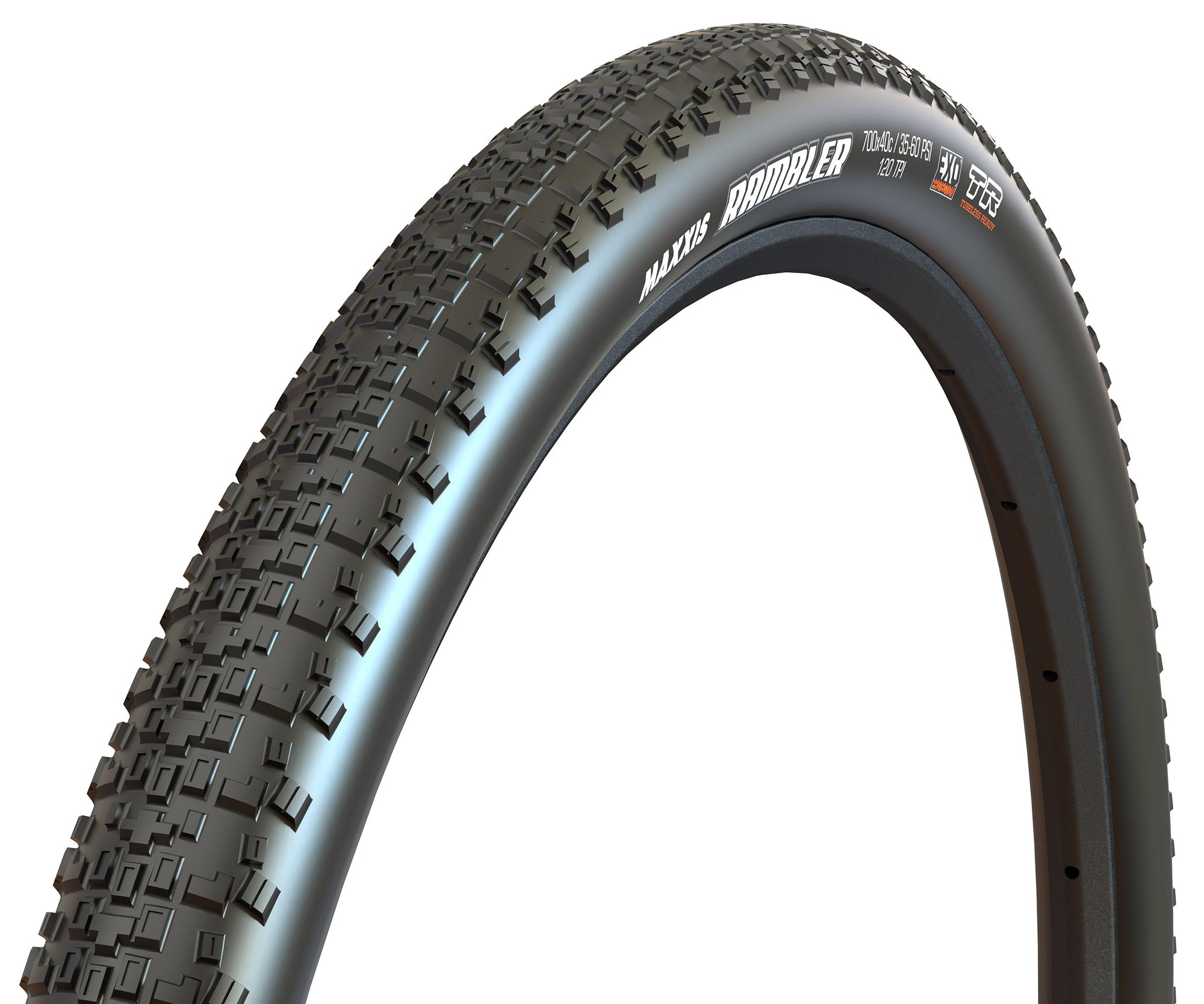 Maxxis Rambler 700 x 40 Folding Bead 120 TPI EXO TR Tyre - Black