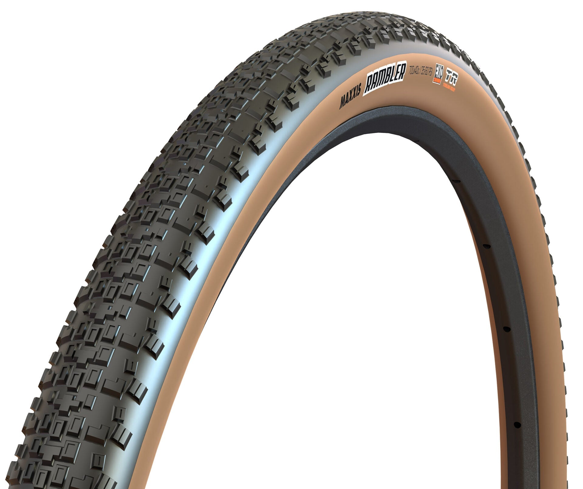 Maxxis Rambler 700 x 40 Folding Bead 60 TPI EXO TR Tyre - Tanwall
