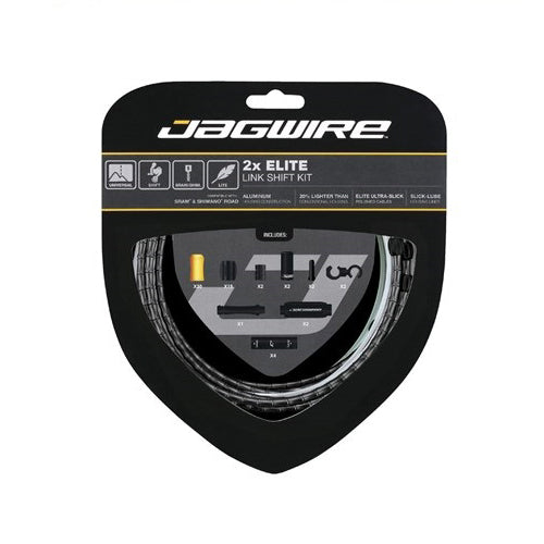 Jagwire 2X Elite Universal Link Complete Shift Cable Kit - Compatible With Sram &amp; Shimano