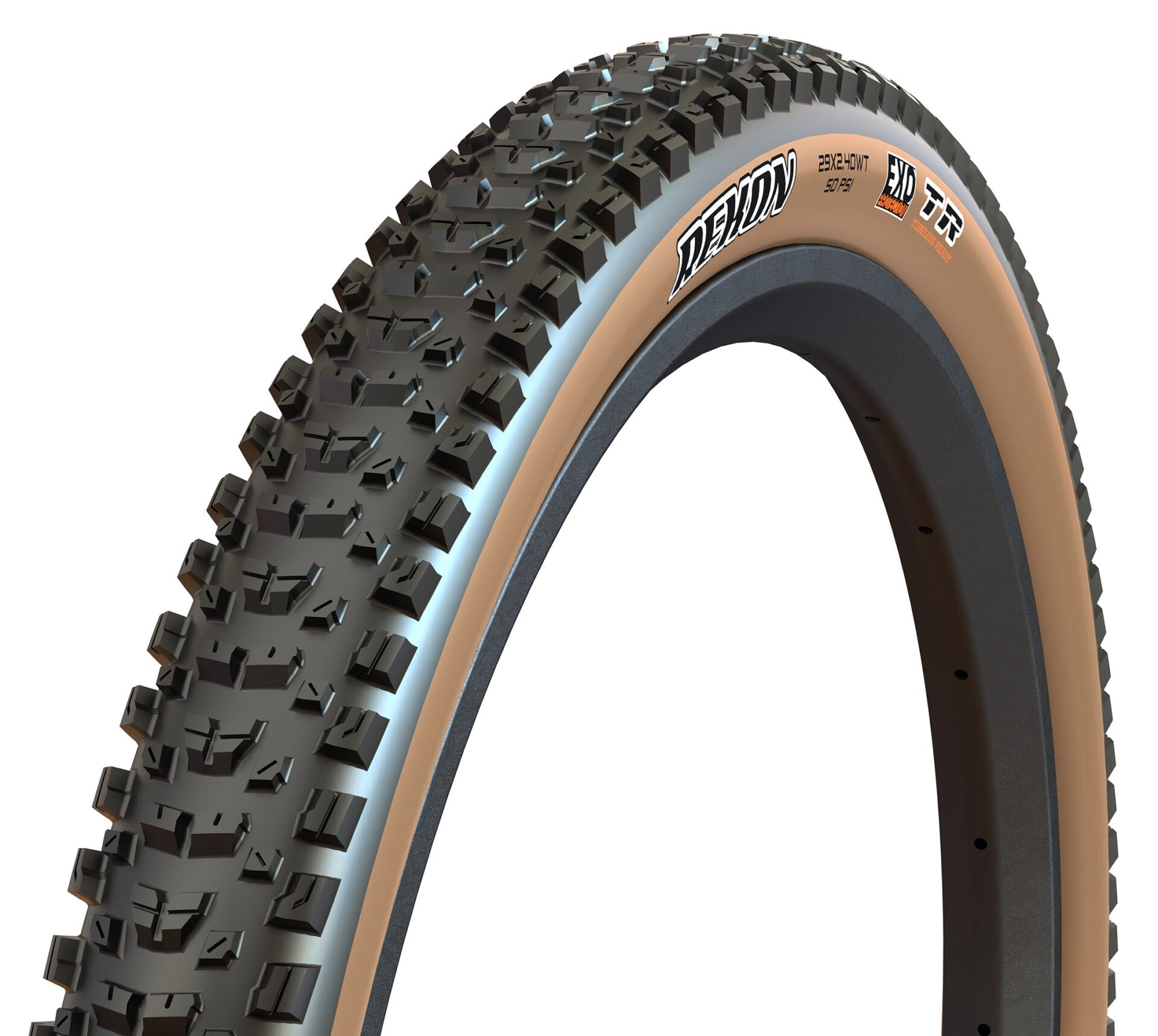 Maxxis Rekon 29 x 2.40 WT Folding 60 TPI EXO TR Tyre - Tanwall