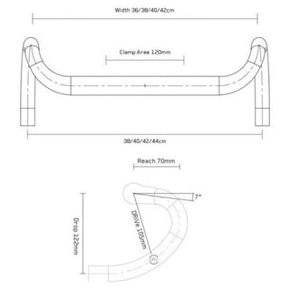 Profile Design DRV/AEOROa 105 Drive 122 Drop 40CM - Matte Black