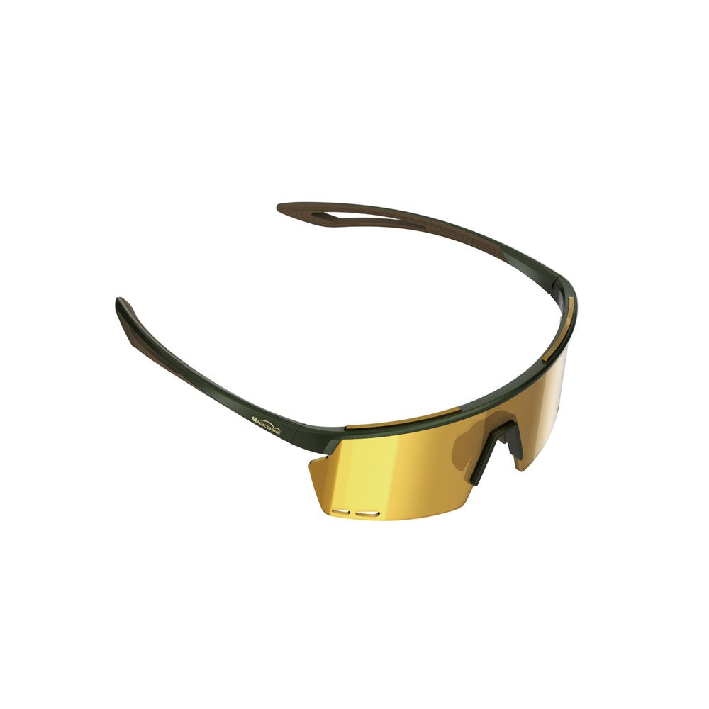 Magicshine Rouleur Cycling Glasses Photochromic Colour Lens - Green/Brown