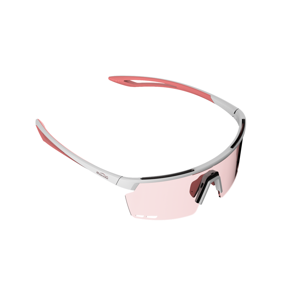 Magicshine Rouleur Night Cycling Glasses - White/Pink