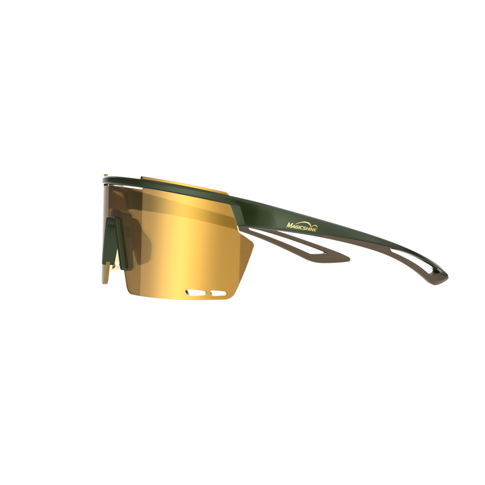 Magicshine Rouleur Classic Cycling Sunglasses - Green/Brown
