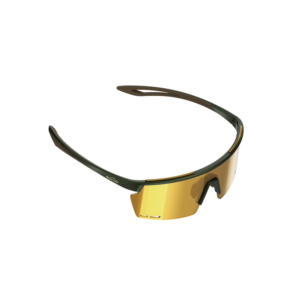 Magicshine Rouleur Classic Cycling Sunglasses - Green/Brown
