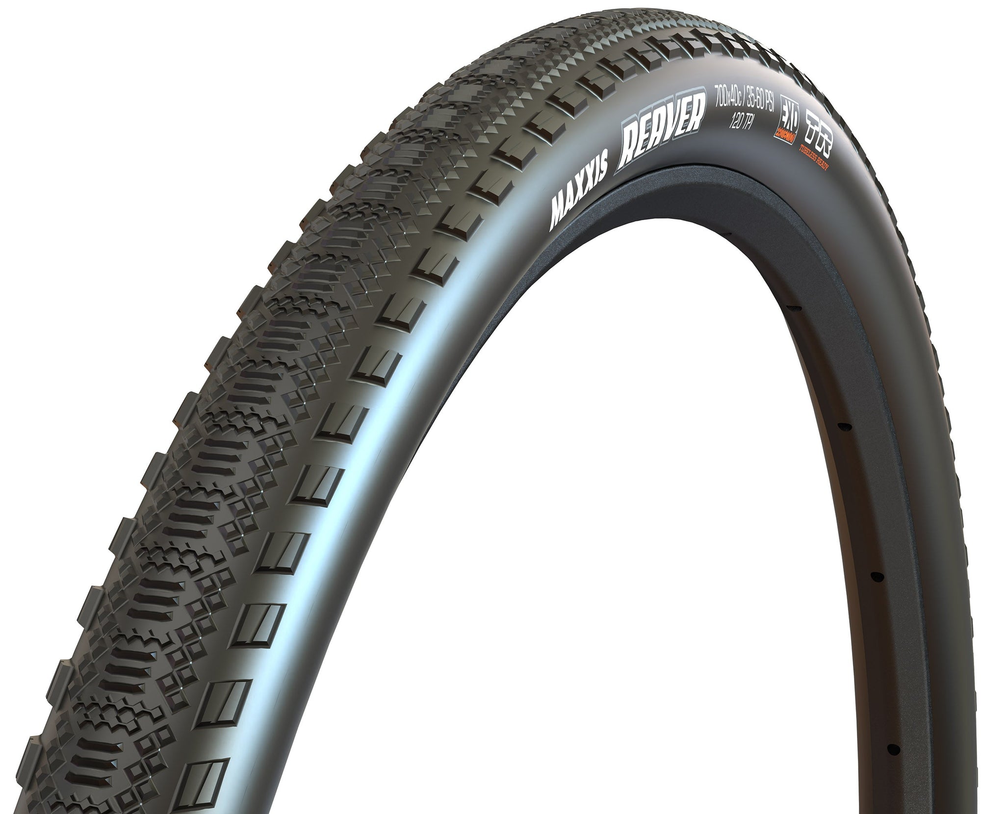 Maxxis Reaver Gravel 700 x 45 Folding Bead 120 TPI HYPR X EXO TR Tyre - Black