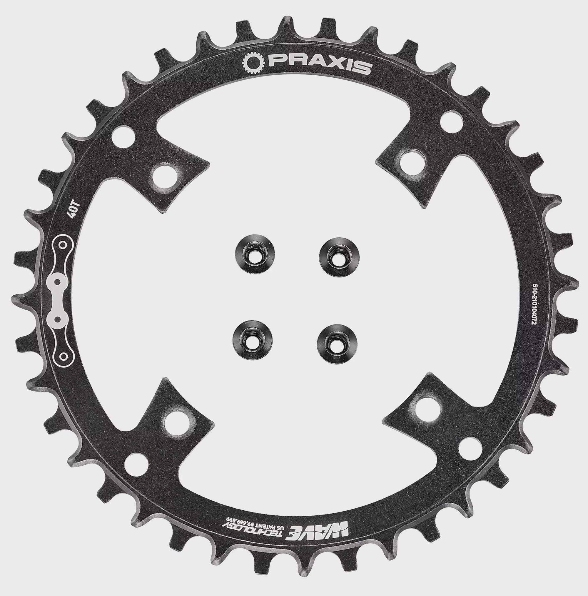 Specialized Chainring TURBO, 40T, 10/11-SPD, 104BCD, 1X RING, ALLOY, W/ CHAINRING BOLTS, PRAXIS