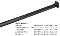 DT Swiss Spoke Aero comp T-Head 286 - Black