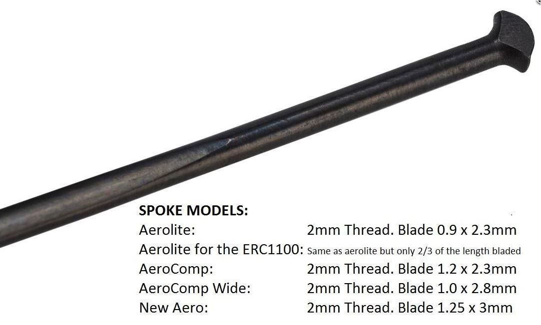 DT Swiss Spoke Aero Comp T-Head 288 - Black