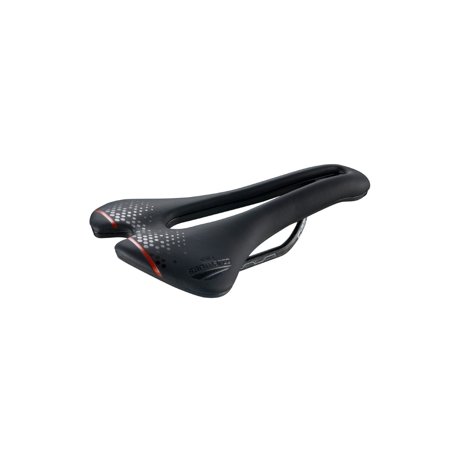 Selle San Marco Aspide Short Carbon FX Open Fit Wide Saddle 155MM - Black