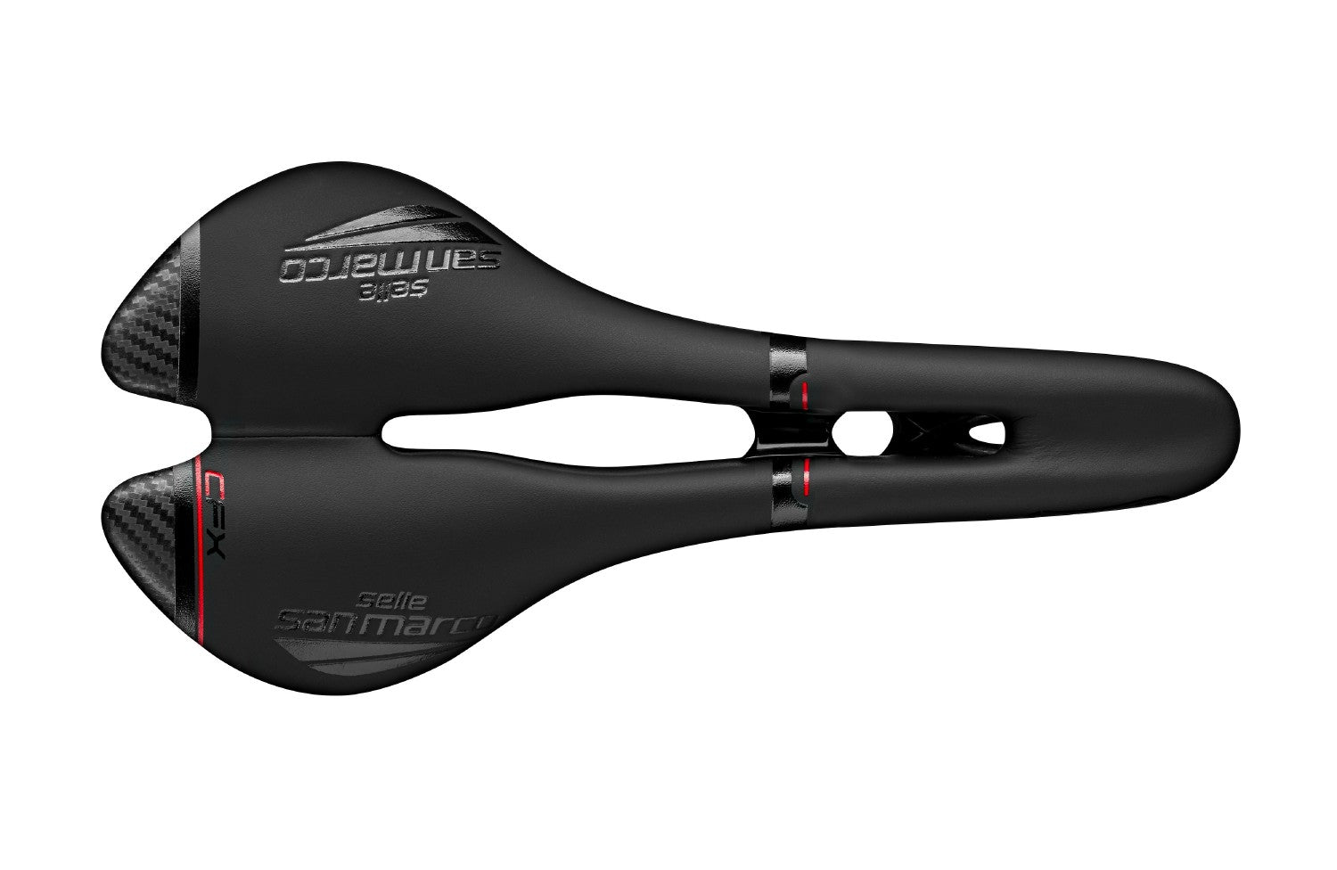 Selle San Marco Aspide Carbon FX Open Narrow Saddle 132MM - Black