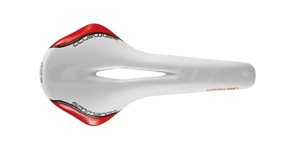 Selle San Marco Concor Racing Red Edition Arrowhead Saddle - White/Red