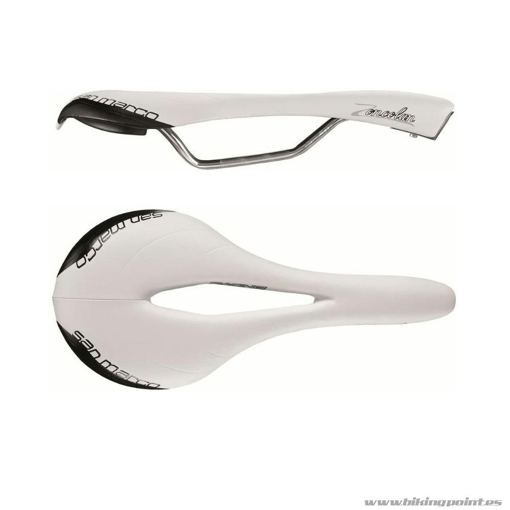Selle San Marco Zoncolan Racing Arrowhead Saddle - White/Black