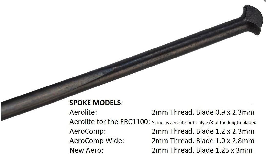 DT Swiss Spoke Aerolite T-Head 277 ERC1100 Front - Black