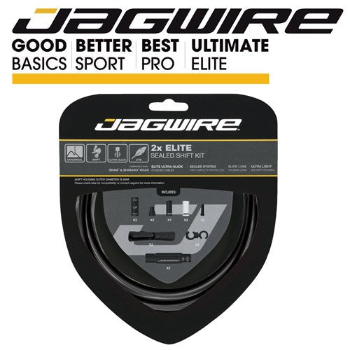 Jagwire 2X Elite Universal Sealed Complete Shift Cable Kit - Compatible With Sram &amp; Shimano