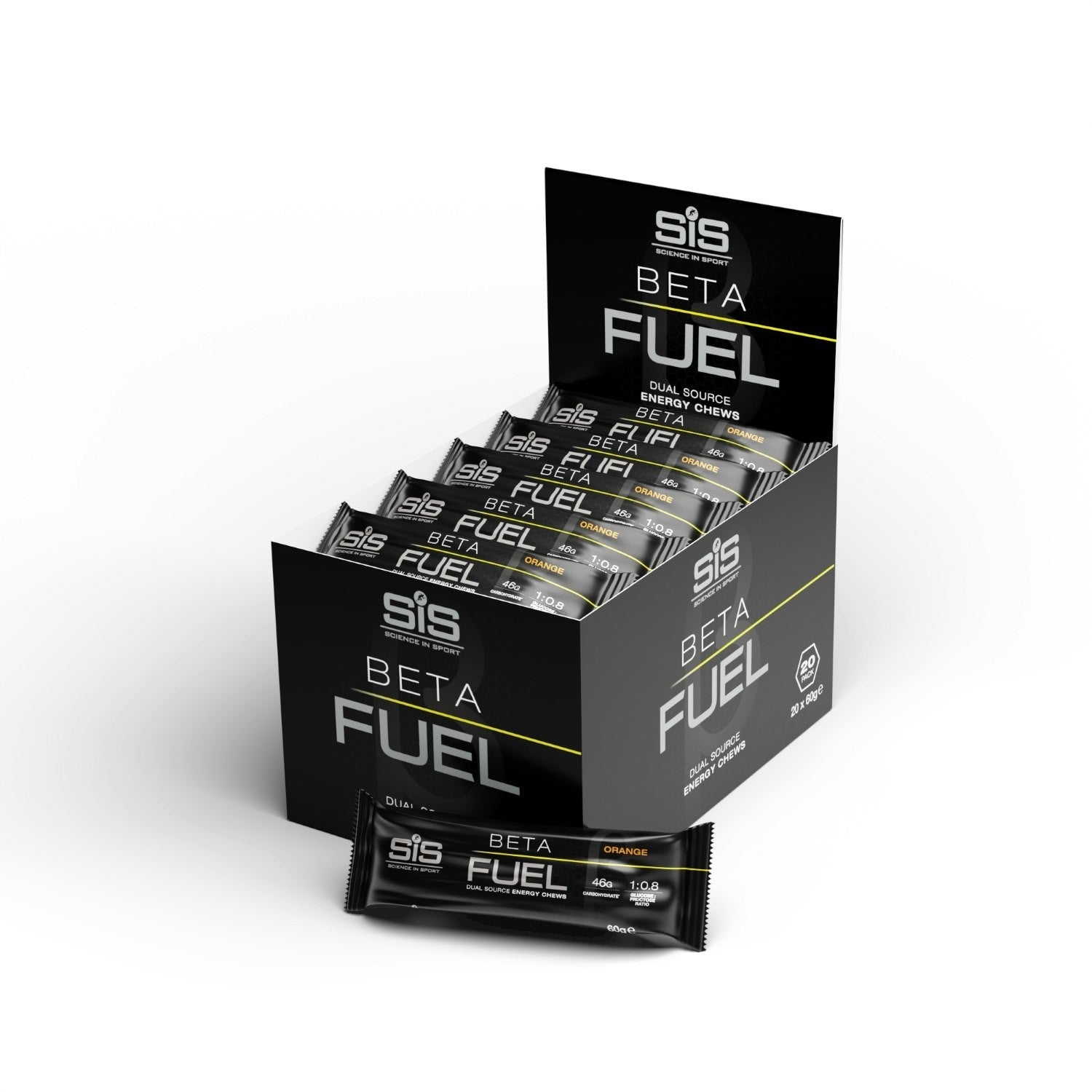 SIS Bar Beta Fuel Energy Chew 60GR 20 Pack - Orange