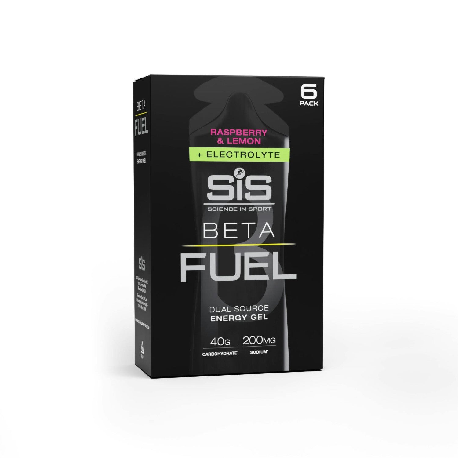 SiS Beta Fuel Energy Electrolyte Gel 60ml 6 Pack - Raspberry &amp; Lemon